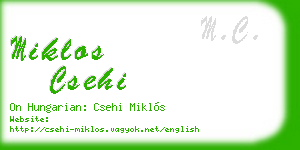 miklos csehi business card